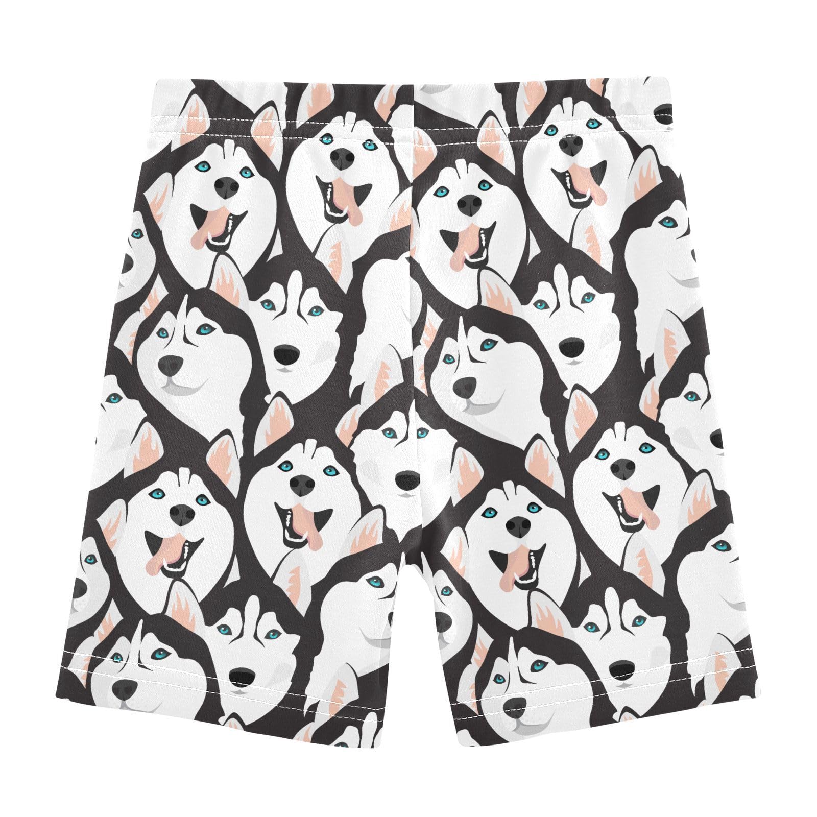 JHKKU Girls Husky Dogs Shorts Cotton Cartwheel Bike Kids Biker Under Dress Dance Short Girl Clothes 4T