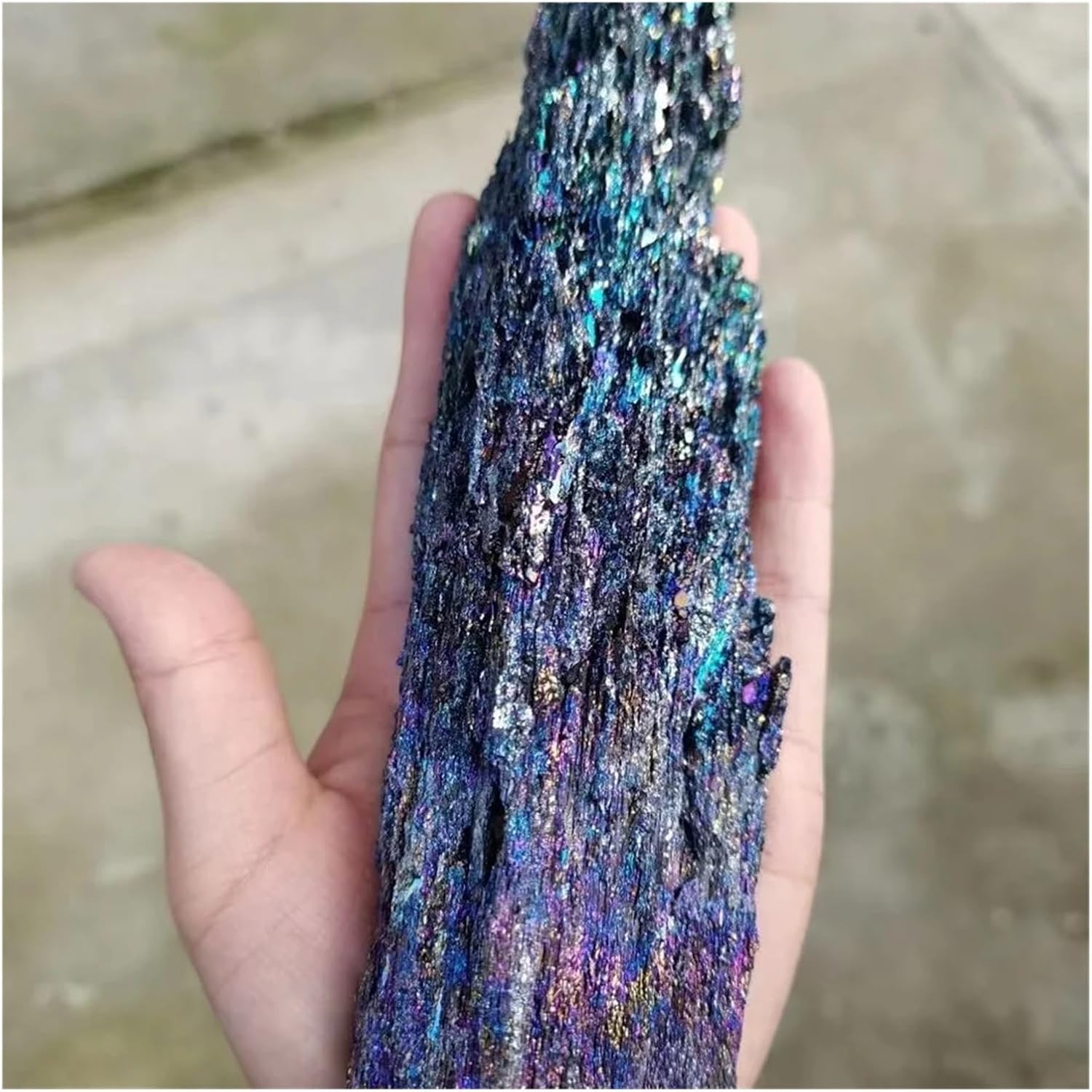 1pcs 70-100g Colorful Aura Malachite Ore Quartz Carborundum Crysta