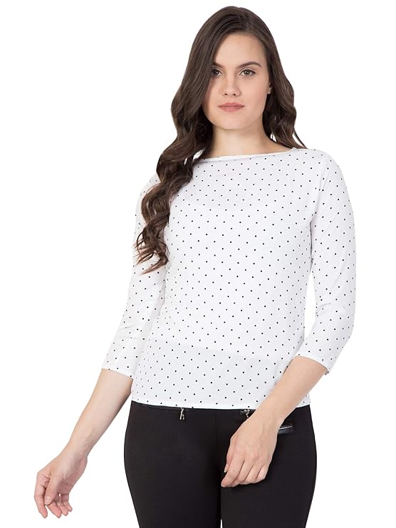 TUSI Women’s Classic Fit Casual Top – White