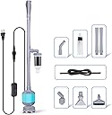 hygger 360GPH Electric Aquarium Gravel Cleaner, 5 in 1 Automatic Fish Tank Cleaning Tool Set Vacuum Water Changer Sand Washer Filter Siphon Adjustable Length 15W