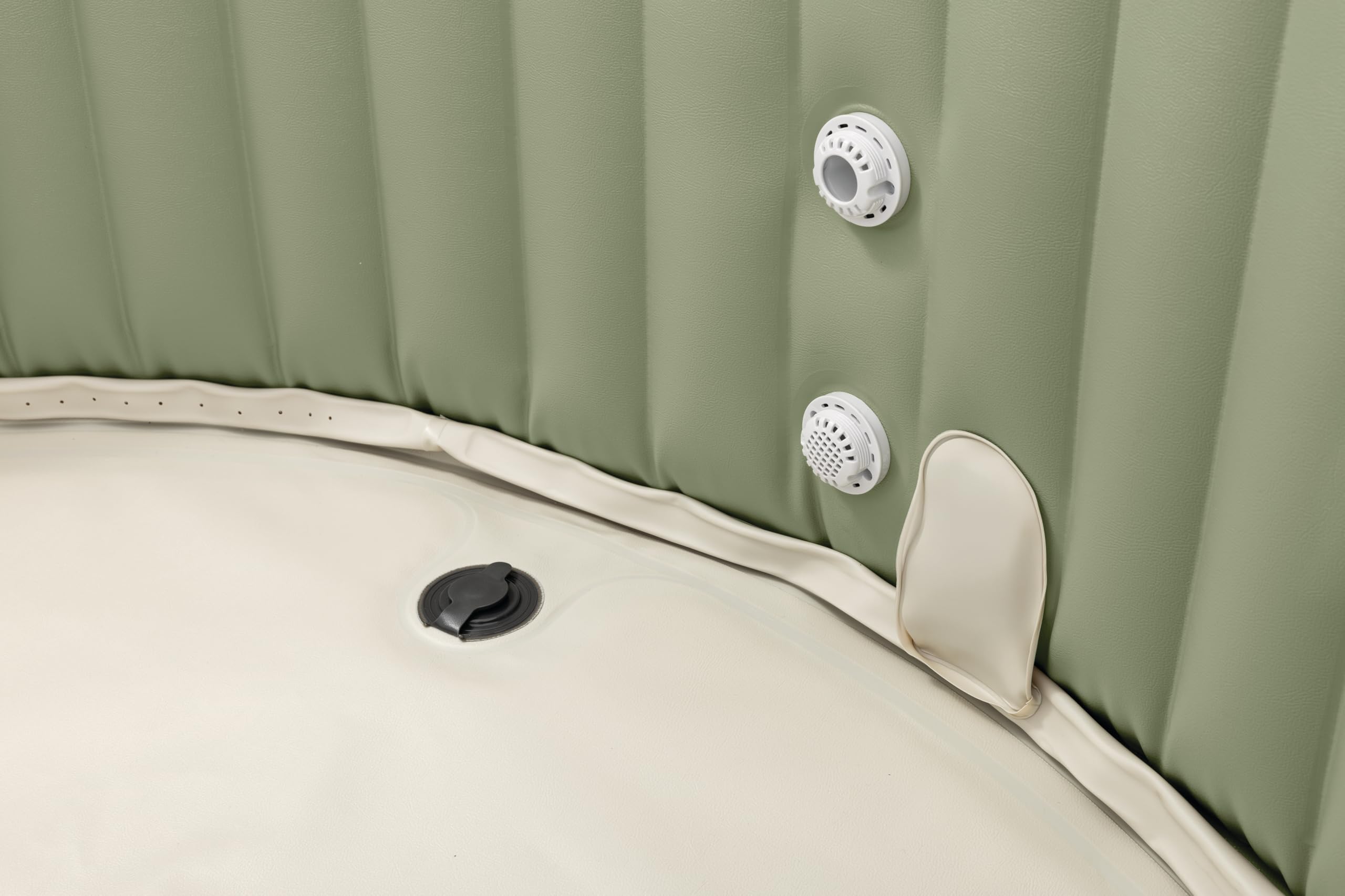 Intex 28412NP - Idromassaggio Gonfiabile Rotondo PureSpa Bubble Massage, 8 Posti, 170 Getti, PVC, Verde, 236x71 cm