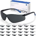 Tinted Safety Glasses Bulk 24 Pack, UV Protective Safety Sunglasses for Men Women, ANSI Z87.1 Scratch & Impact Resistant Eye Protection, Ideal for Construction, Shooting, Lab