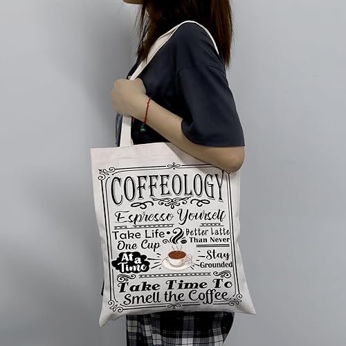 Miniatura 4 de Regalo para amantes del café, cafeína, café con leche, café, café, café, café, bolsa de compras para mujer, Navidad, cumpleaños, bolsa de viaje