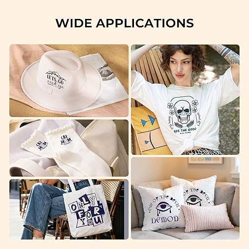 Miniatura 163 de HTVRONT - Rollo de vinilo termotransferible, 12 in x 8 ft, para diseños en camisetas, fácil de cortar y despegar, para planchar y máquinas Cricut