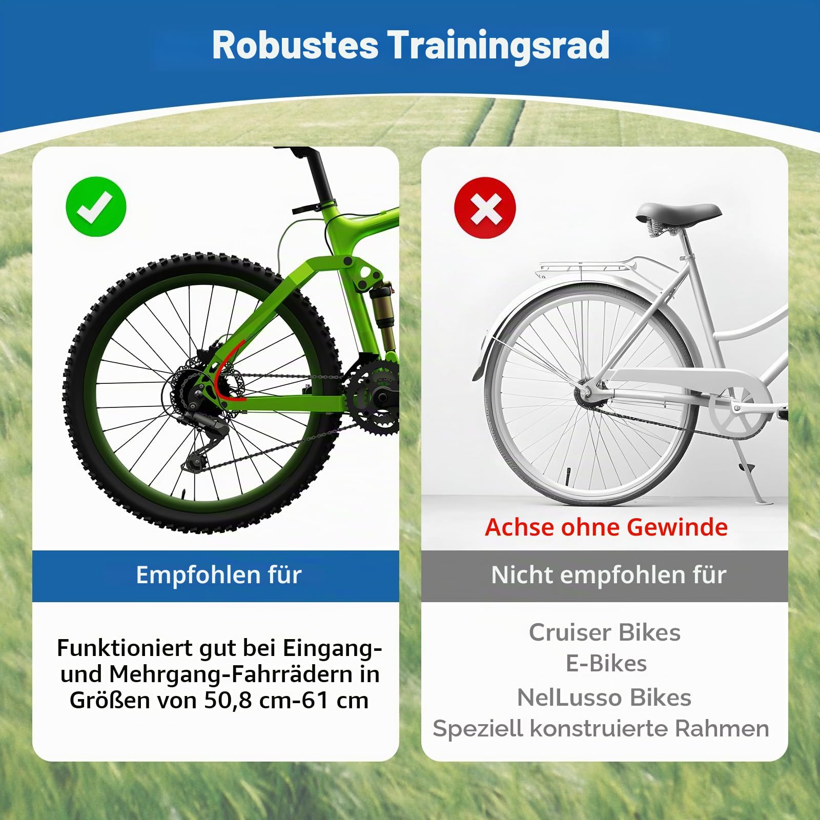 MOSHAY Roll Over Bild zum Vergrößern Fahrrad-Trainingsräder Passend für 16 18 20 22 24 Zoll Kinderfahrräder (schwarz)