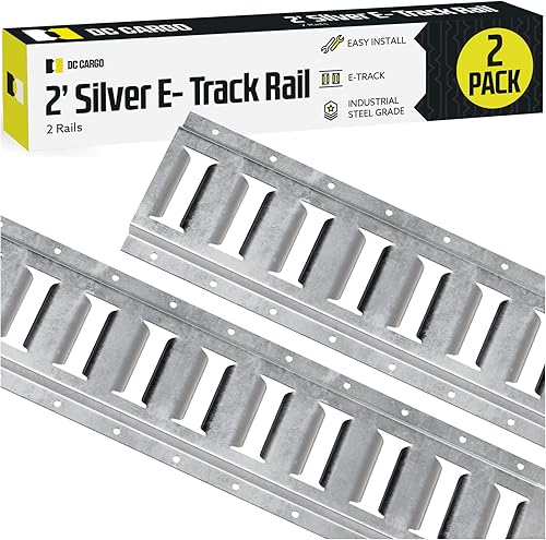 Miniatura 15 de DC Cargo Mall Kit de rieles de amarre E Track de 2 pies (paquete de 4) para garajes, furgonetas, remolques, amarres de motocicleta, montajes de ATV
