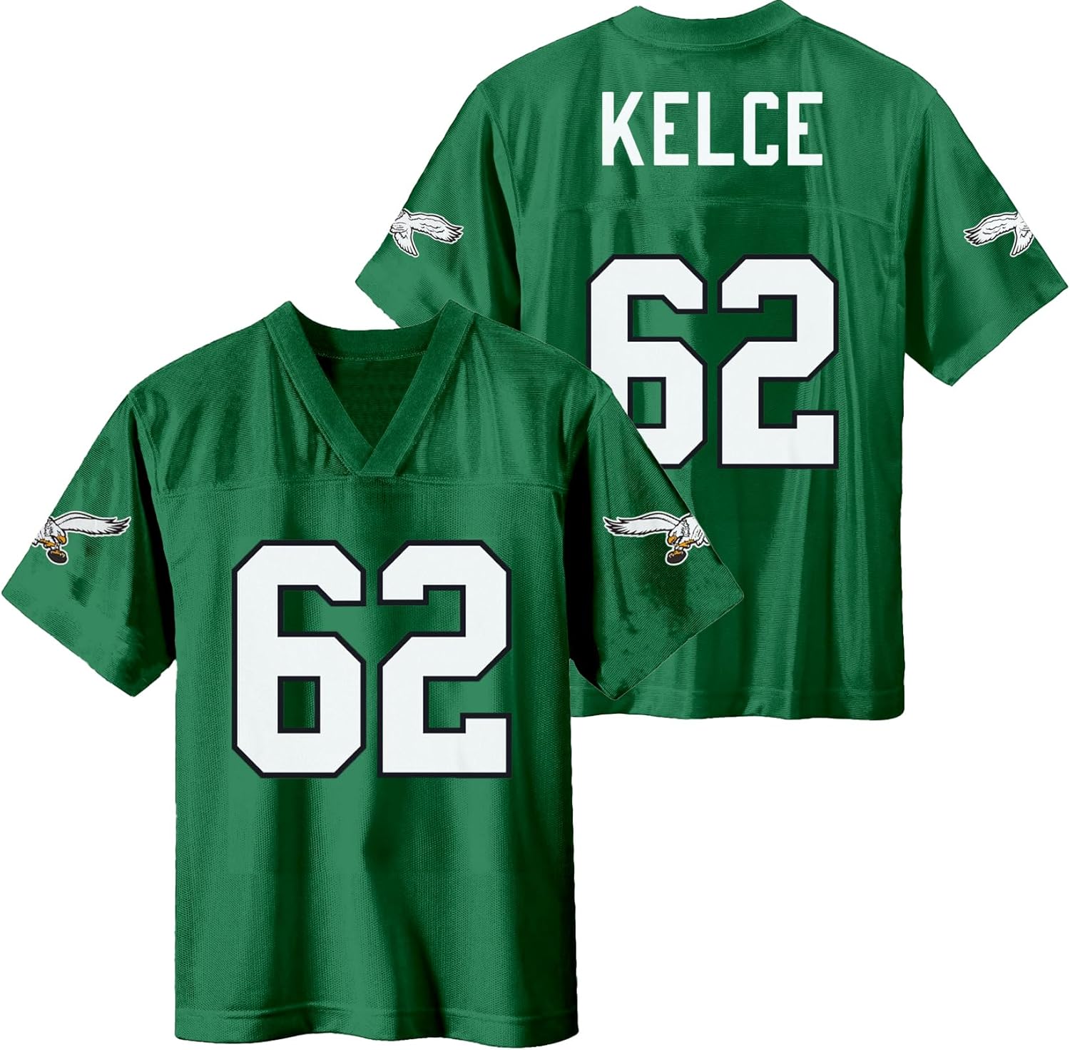 Jason Kelce Philadelphia Eagles Kelly Green #62 NFL Kids Youth 4-20 Name and Number Throwback Player Jersey