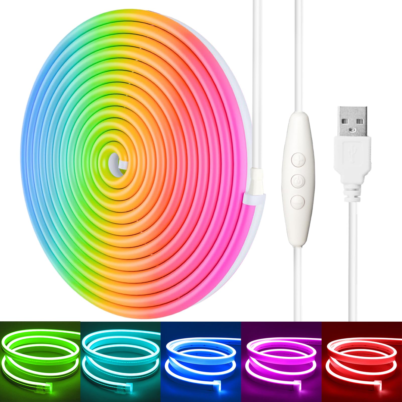 View 1 of [SOLD FOR PARTS] XINGZHI 3.28ft RGB LED Neon Rope Light