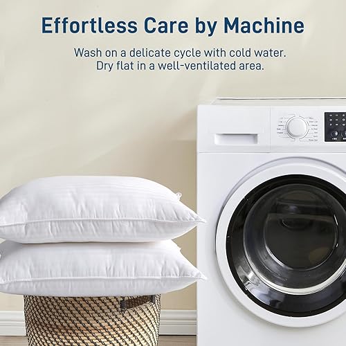 Miniatura 7 de Almohadas refrescantes hipoalergénicas de alta calidad, juego de 2 almohadas de cama tamaño Queen, almohadas de cama para hotel de lujo, almohadas