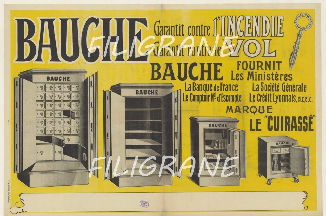BAUCHE COFFRE FORT Rwwa - POSTER HQ 40x60cm d'une AFFICHE VINTAGE - UK