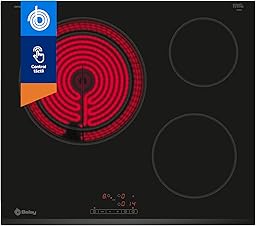 Balay - Placa vitrocerámica, 60 cm, Zona gigante doble de 21/28 cm, Negro, sin marco inoxidable, 3EB715LR