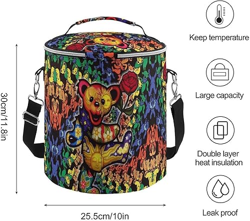 Miniatura 2 de Bolsa térmica aislada impermeable circular de gran capacidad, ligera, plegable, para viajes, camping, playa, baúl de hielo para agradecidos