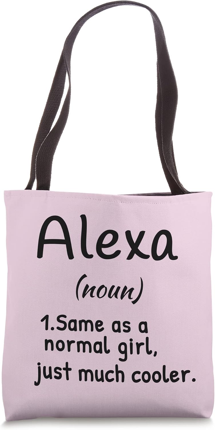 Alexa Personalized Name Definition Tote Bag