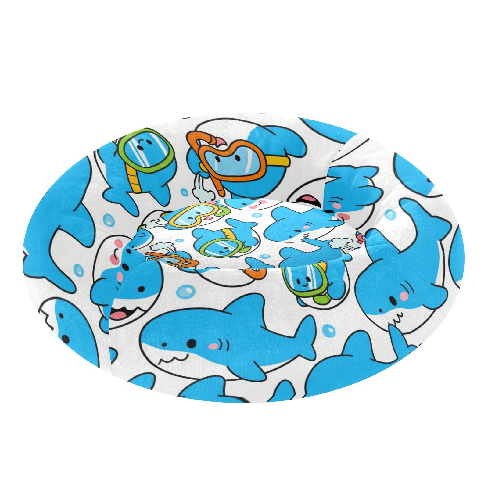 Lit orthopédique pour chien et chat XS bleu dauphin pour petit animal