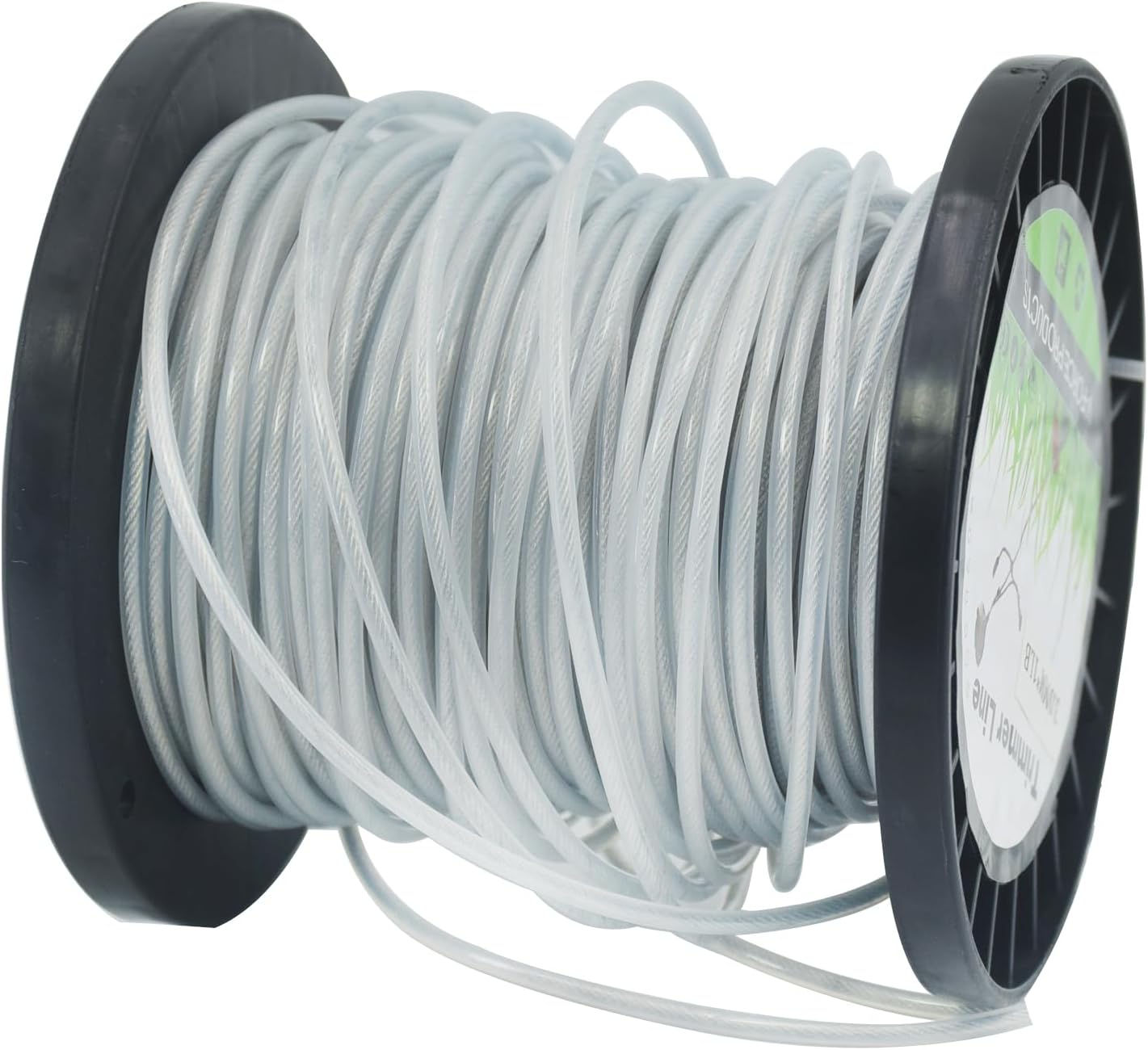 .120" Round Trimmer Line Universal Steel Wire Grass Trimmer Wire Rope Cord Line Heavy Duty Strimmer Brushcutter Trimmer Replacement Spool (2LB)