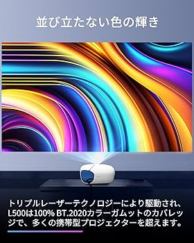 Amazon.co.jp: NOMVDIC L500 3色レーザープロジェクター 【フル