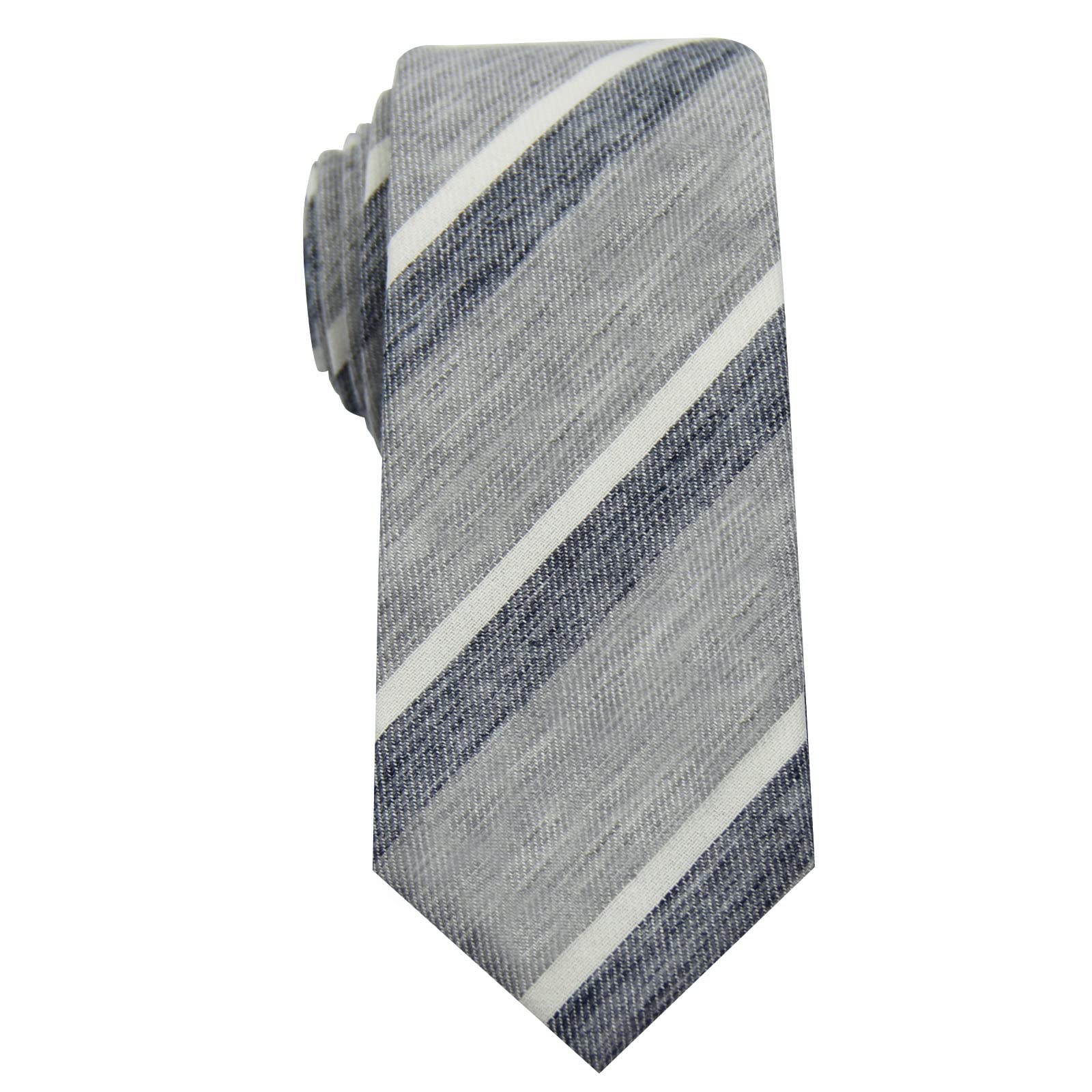 Mantieqingway Mens Skinny Ties,2.56" Cotton Neckties Striped Plaid Ties for Groom Groomsmen Wedding Party Christmas