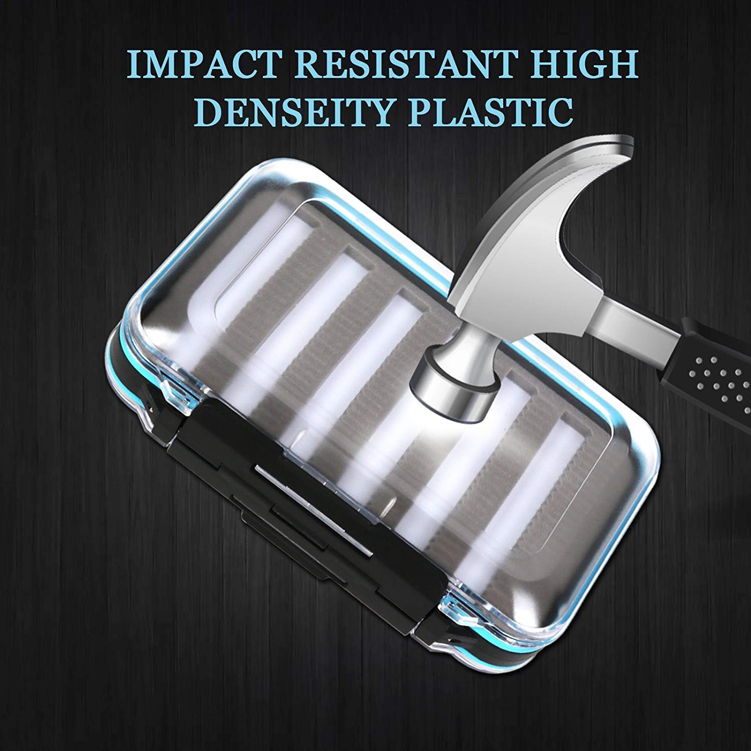 MAXIMUMCATCH Two-sided Waterproof Fly Box Slit Foam Fly Fishing Box (Black, Size B+Size C+Size D) - Image 4