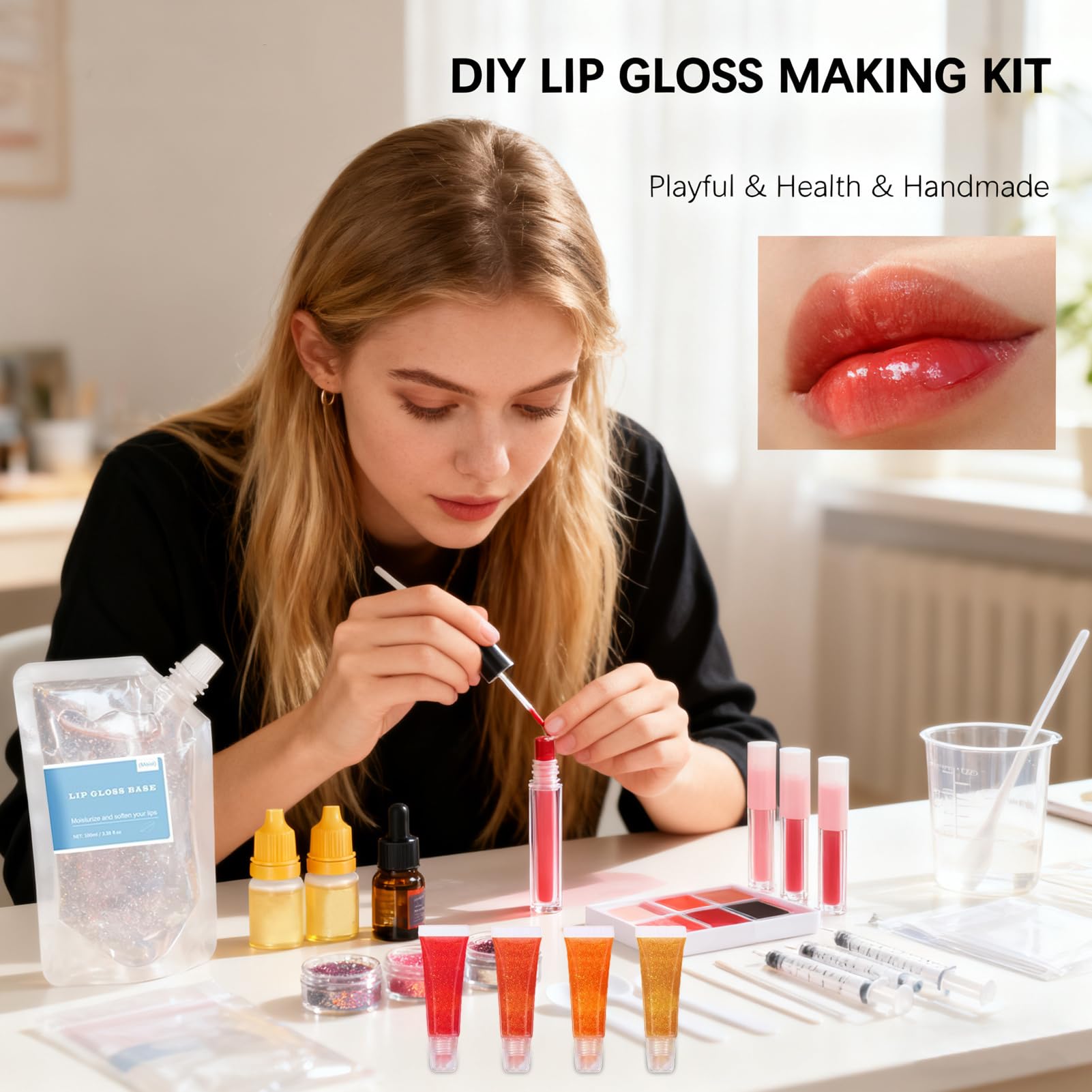 Kit Fai Da Te Per Lucidalabbra Set Artigianale di Gloss Labbra Idratanti | Kit Fai Da Te Per Creare Il Lucidalabbra Per Donne Ragazze Amanti Del Trucco Principianti Adolescenti Principesse