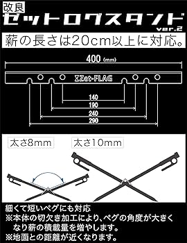 Amazon.co.jp: [Zet-FLAG]ゼットログスタンド2.0 薪置台