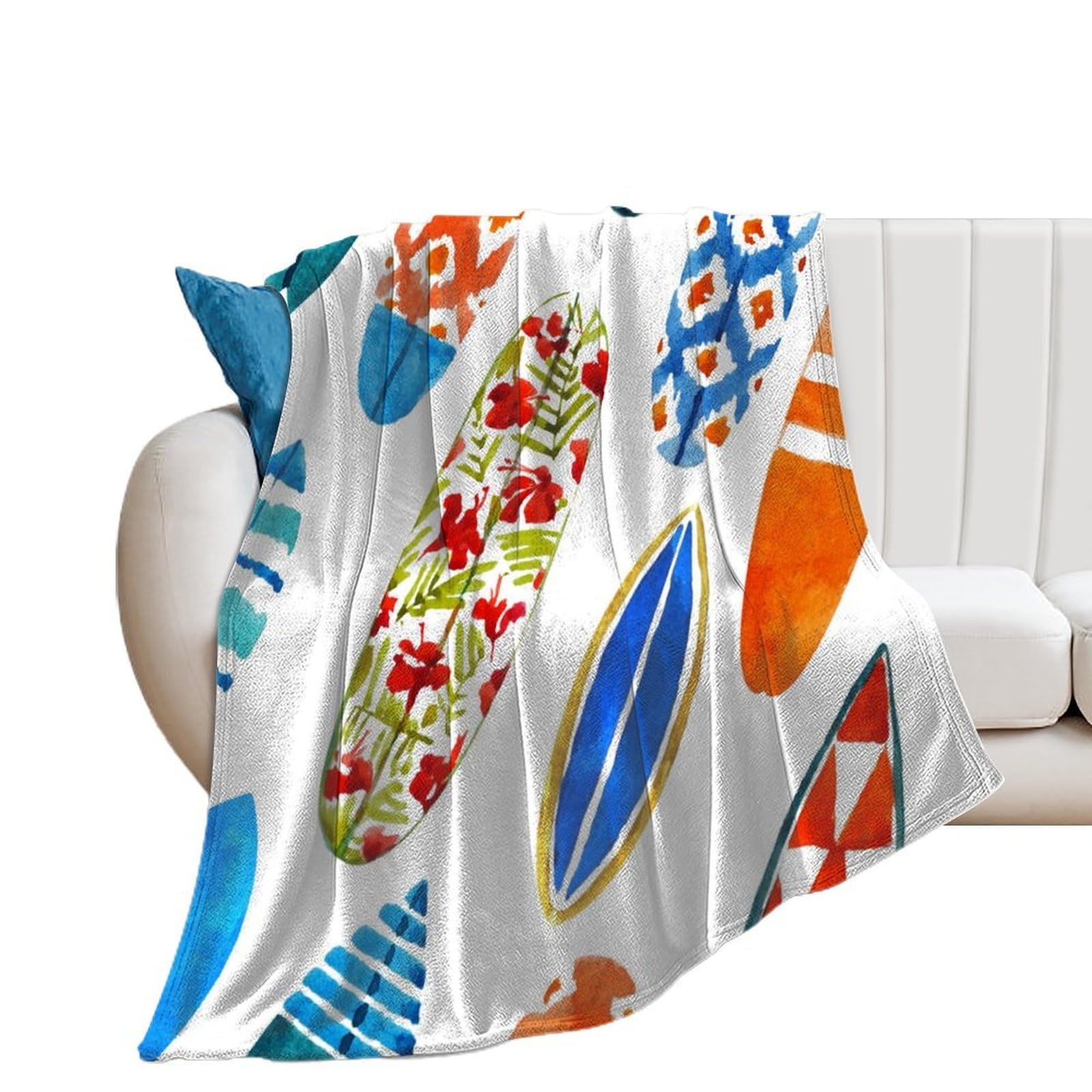 Couverture de lit polaire plumes plaid doux salon chambre 100x130