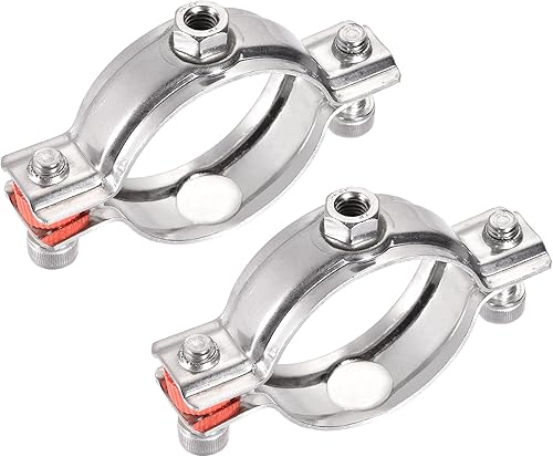 Miniatura 8 de uxcell Soportes de tubería de montaje en techo de pared, abrazadera de soporte de tubo ajustable de acero inoxidable 304 para tubo de 0.748-0.866