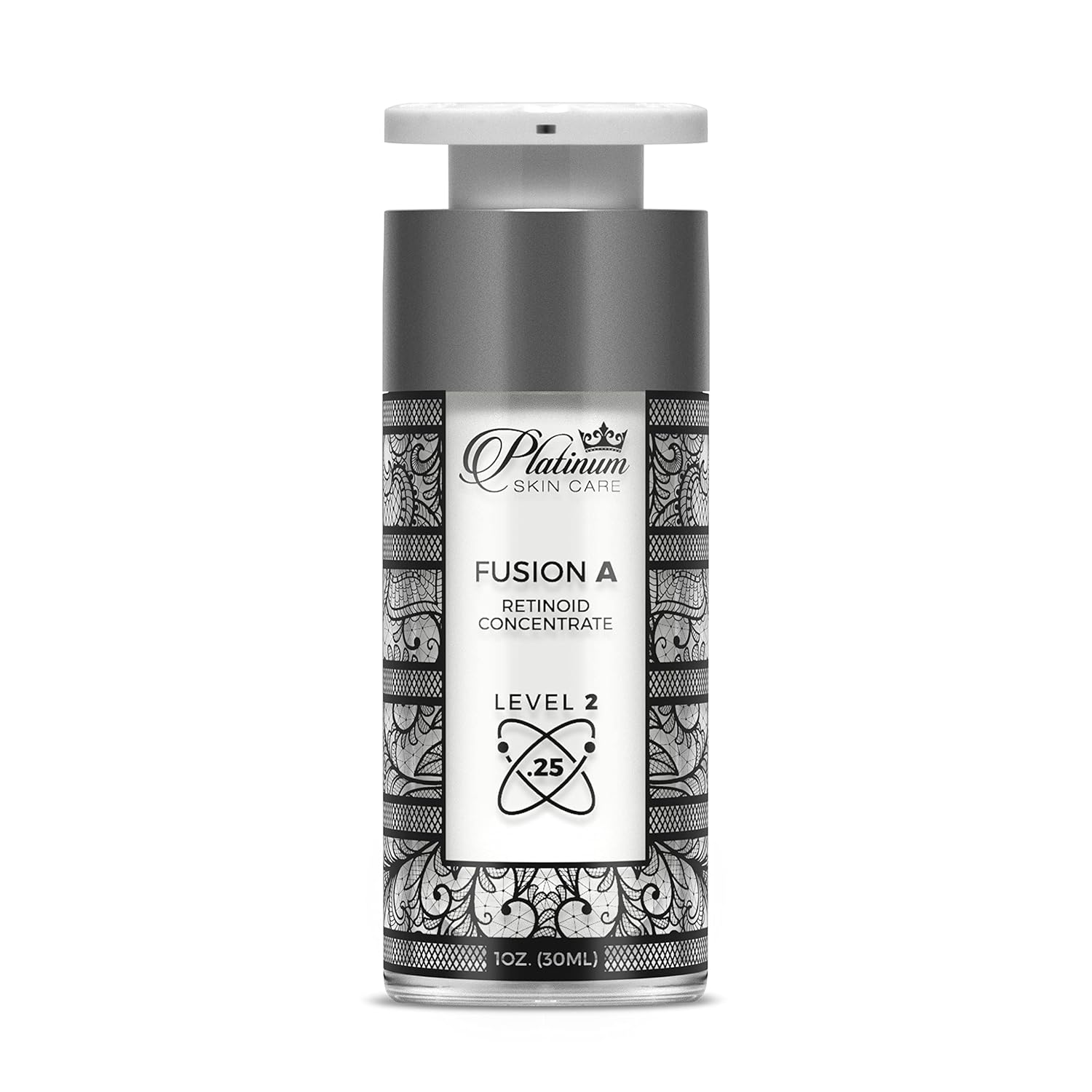 Fusion A Retinoid Concentrate (Level 1 .15%) Retinaldehyde, Hydroxypinacolone Retinoate, Retinol, Granactive Retinoid.