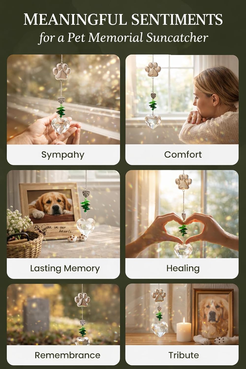 Pet Memorial Suncatcher Dog, Memorial Gifts, Pet Sympathy Gift, Bereavement Gifts, Thoughtful Dog Remembrance - Image 6