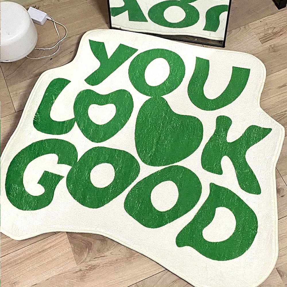 Tapis de bain super absorbant You Look Good vert pour douche