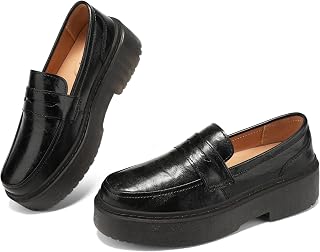 BEAUSEEN Women's Chunky Platform Loafers