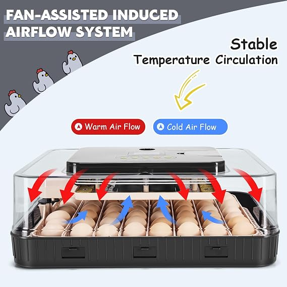 Sailnovo 56 Egg Incubator for Hatching Eggs with Automatic Egg Turning Gray