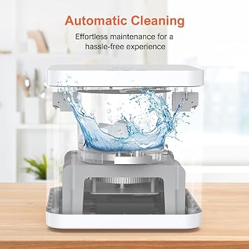 Electric Kitchen Composter, One-Touch Turn Food Waste to Compost, 3.3L Dual Vent Odorless Countertop Compost Bin, Auto Cleaning, Organic Compost with Activated Carbon Filter
