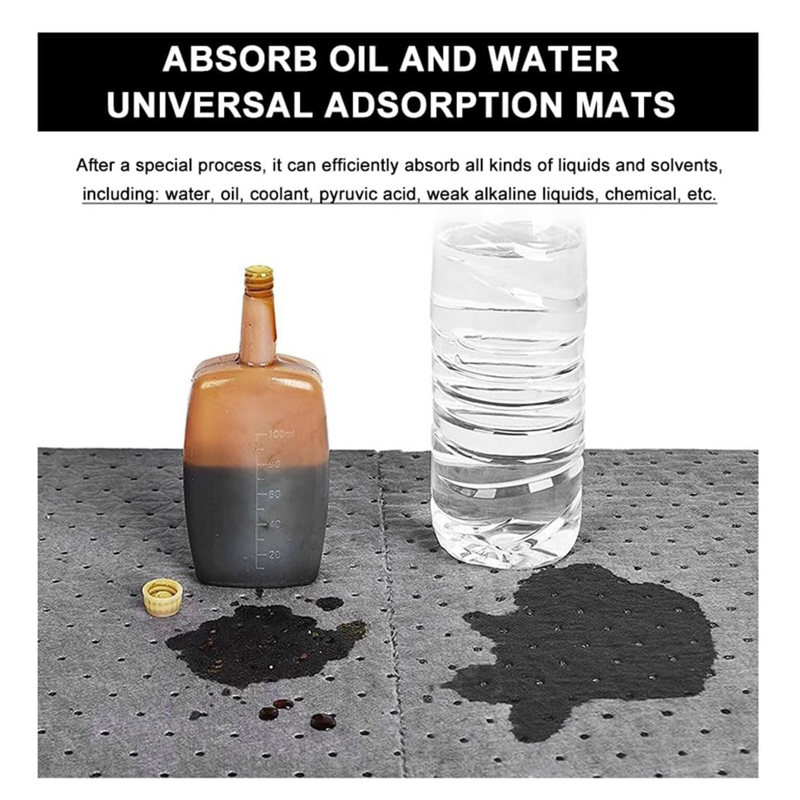 Universal-Saugmatte, Öl Saugpads, Öl Pflege Mattenrolle, Teppichrolle Für Industriewerkstätten, Für Öl/Wasser/Chemikalien, Wiederverwendbar