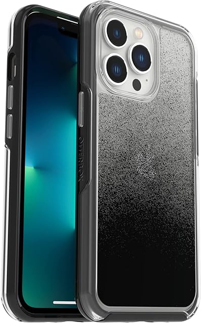 OtterBox Symmetry Clear Etui do iPhone 13 Pro, Potrójnie Testowane Zgodnie ze Standardami Wojskowymi, Ochrona Antybakteryjna, Przezroczyste/Czarne