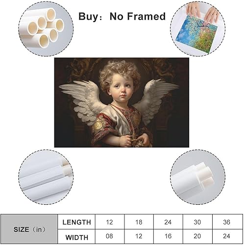Miniatura 2 de Arte cristiano, 11 pósteres religiosos de ángel de la guarda para niños, decoración del cuarto del bebé, decoración de habitación de niños,