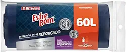 EsfreBom - Saco para Lixo Reforçado, Rolo com 25 Sacos de 60 Litros, Azul Escuro, Bettanin
