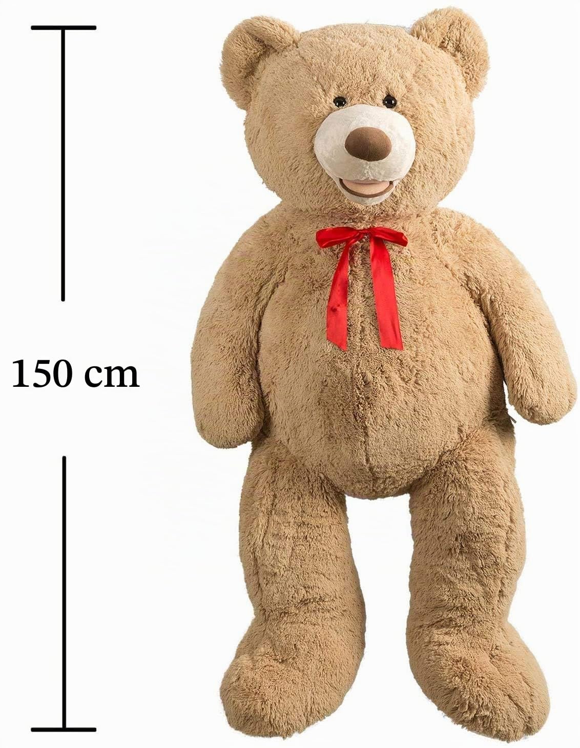 HollyHOME Oso de peluche gigante de 150 cm, color marrón claro