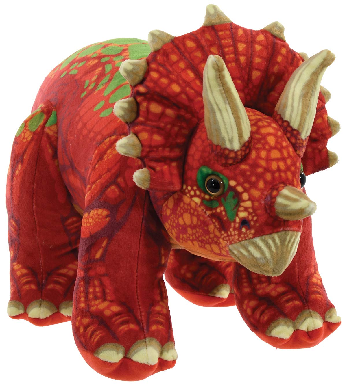 iscream Dinosaur Buddies Plush 19" x 8" Triceratops Toy