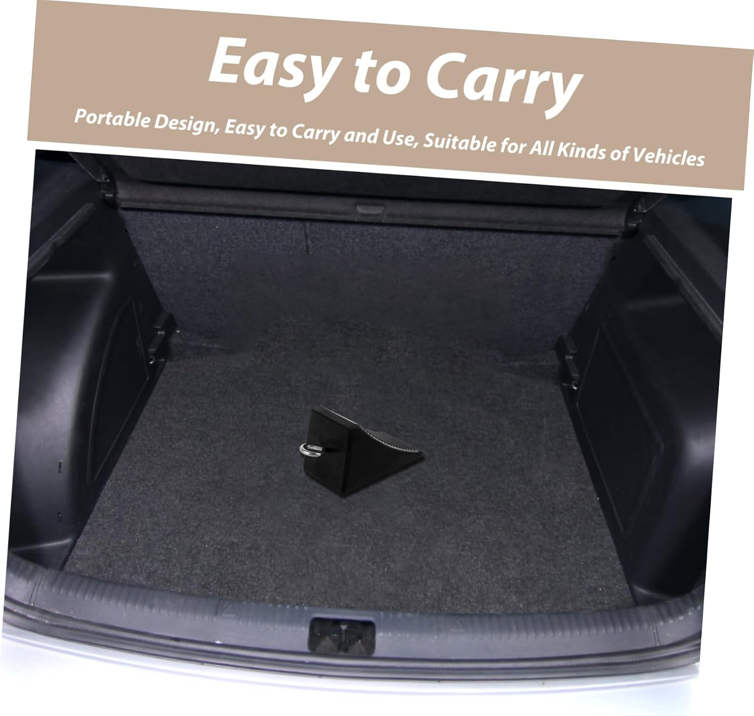 Cabilock Portable Rubber Car Wheel Chock Stopper for Garage Floor