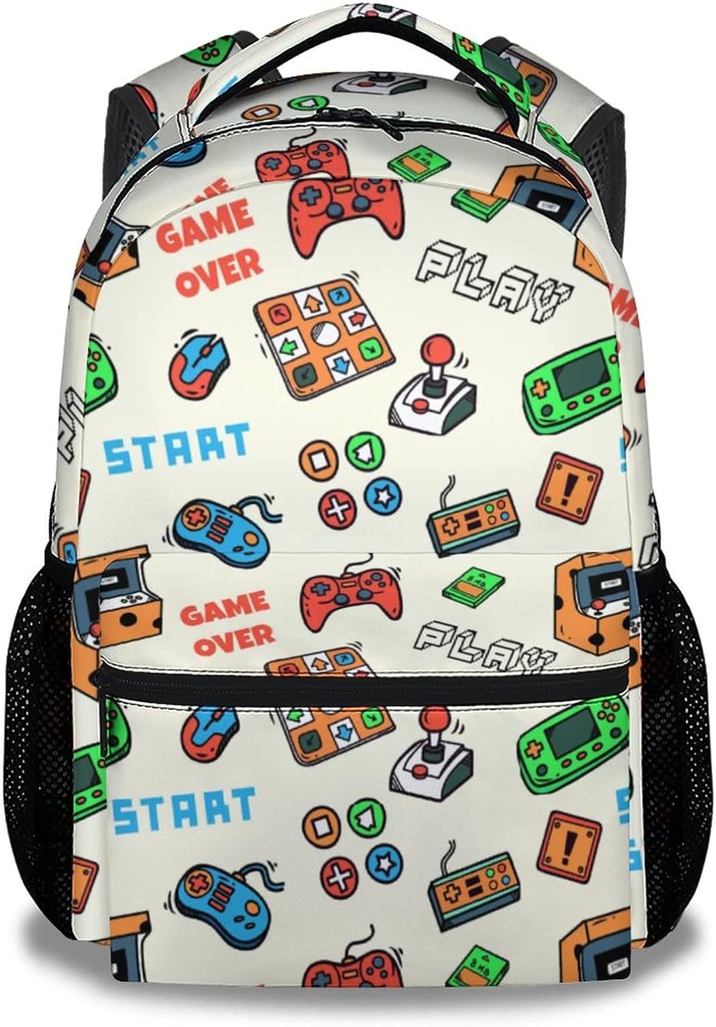 Mercuryelf Backpack for Boys, 17 Inch Personalized Gaming Backpacks for School Travel, Custom Fashion Gamer Bookbag for Kids