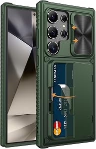 Vihibii for Samsung Galaxy S24 Ultra Case Wallet with Card Holder, Green