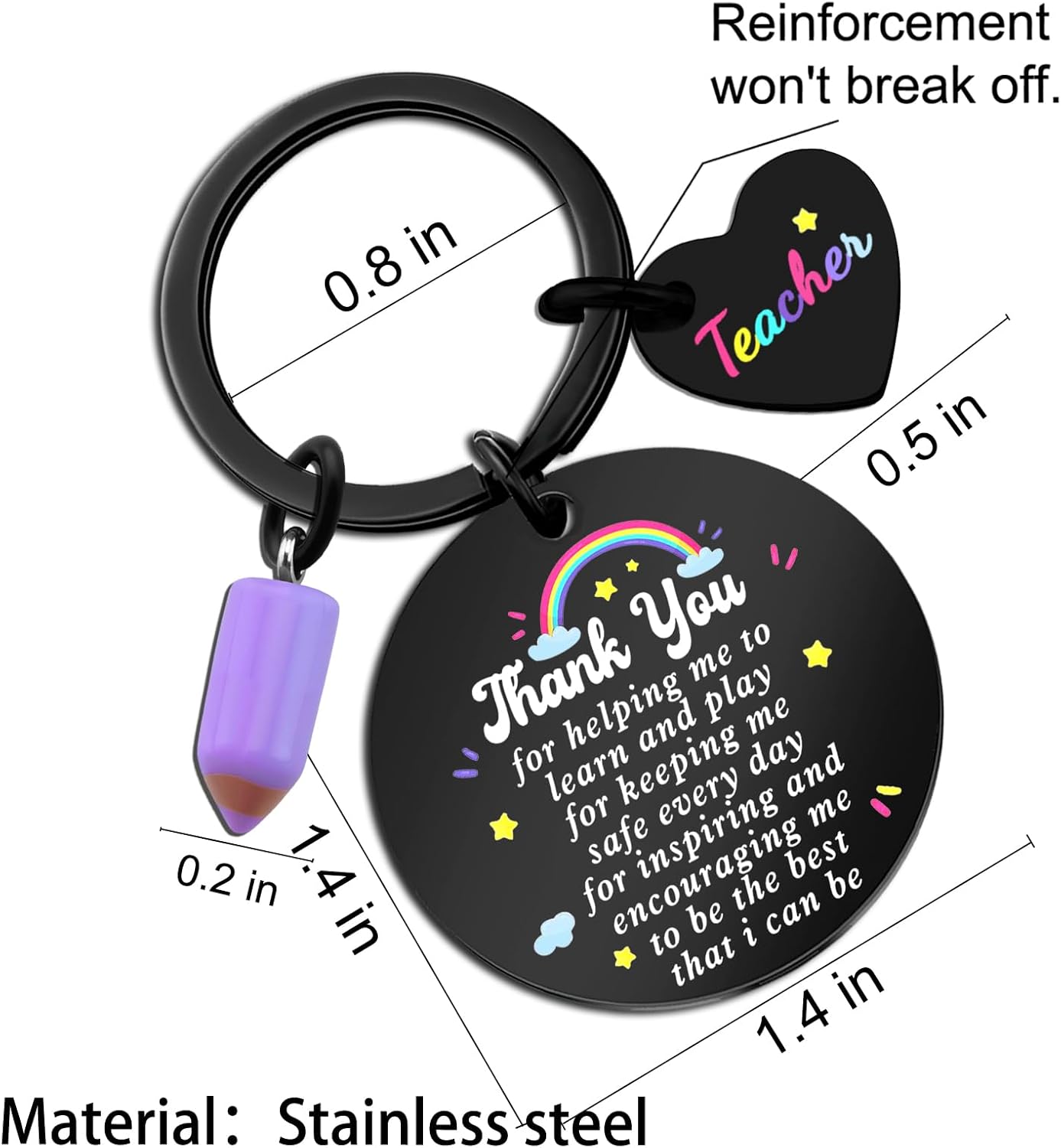 Best Teachers Valentines Day Gifts Cute Teacher Gifts for Women Appreciation Thank You Teachers Keychain Cool New Teacher Birthday End of Year Valentines Gift Basket Ideas from Student - Image 7