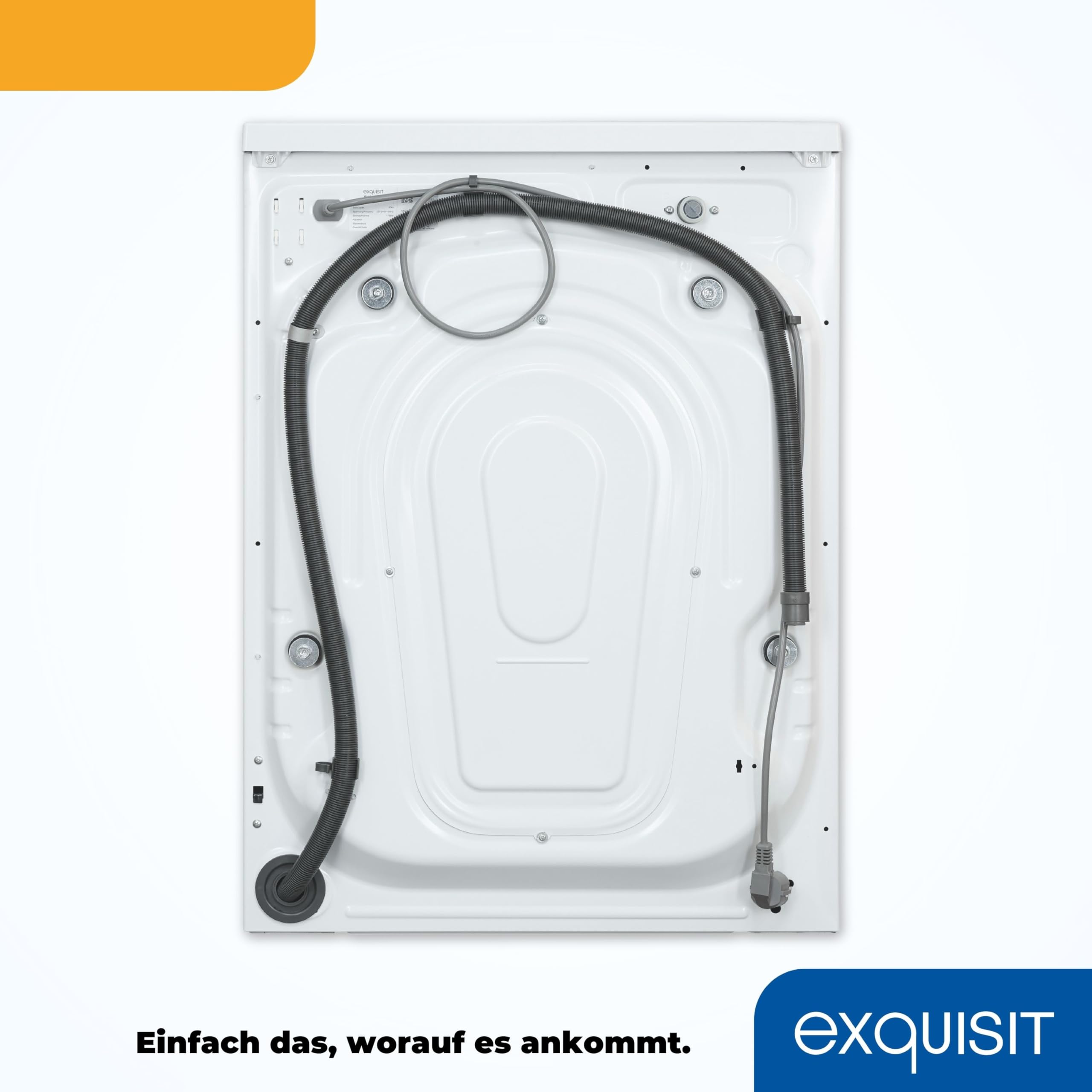 Exquisit Waschmaschine WA8014-020A Weiss - 8 kg - Energieklasse A | 1400 U/min Schleuderdrehzahl - 12 Programme - Startzeitvorwahl - Trommelreinigung - Sicherer Betrieb mit Kindersicherung