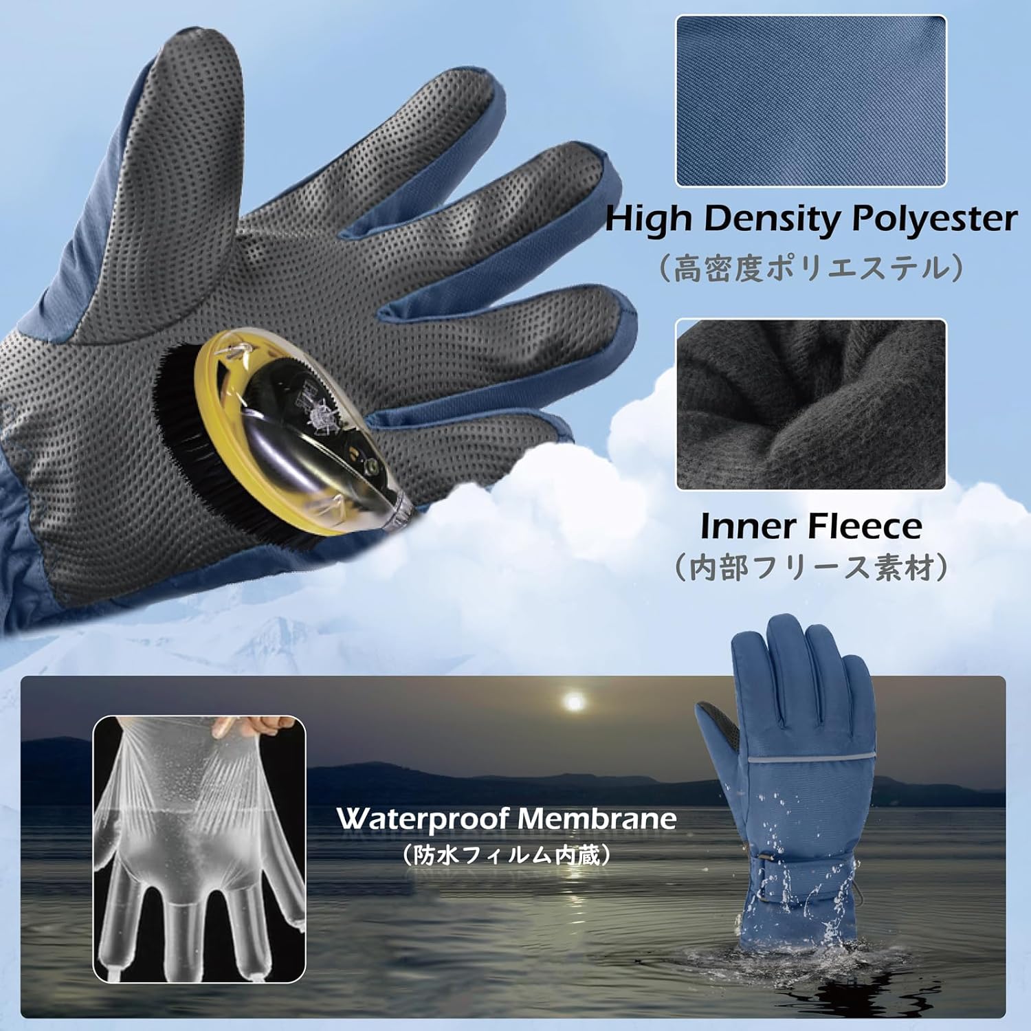 TRIWONDER Kids Ski Snow Gloves Winter Cold Weather Windproof Warm Snowboard Sport Mittens for Boys Girls - Image 2