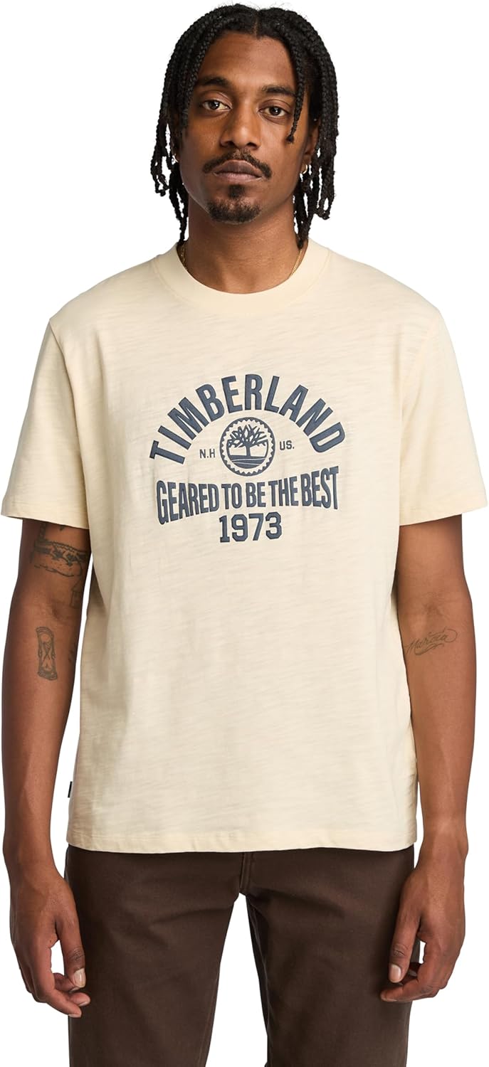 Timberland Mens Seasonal Logo Graphic Short Sleeve Shirt
