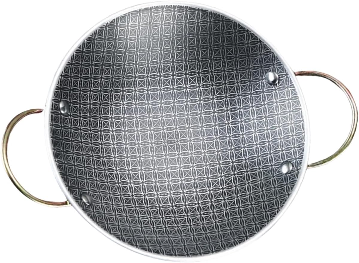 Cabilock Stainless Steel Cooking Pan Home Cooking Pot for Gas and Electric Stoves Wear Resistant Kitchen Cookware with Rapid Even Heat Clean Surface for Gathering Hot Pot Meals