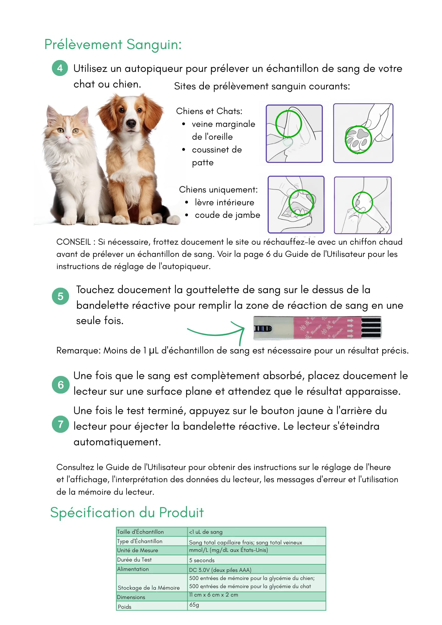 Elimedical Eli-Vet Sistema di Monitoraggio della Glicemia, per Cani e Gatti Diabetici a Uso Veterinario, BGMS01