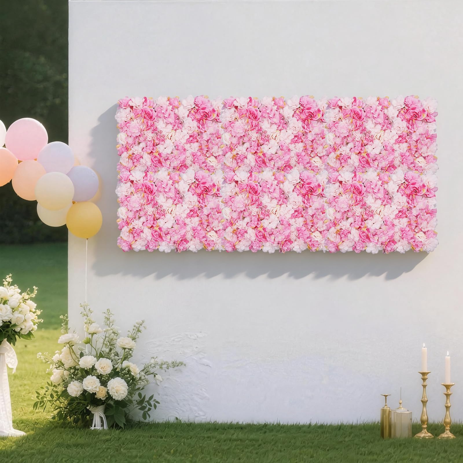 6 sztuk sztucznych kwiatów ściana 60 x 40 cm panele ślubne