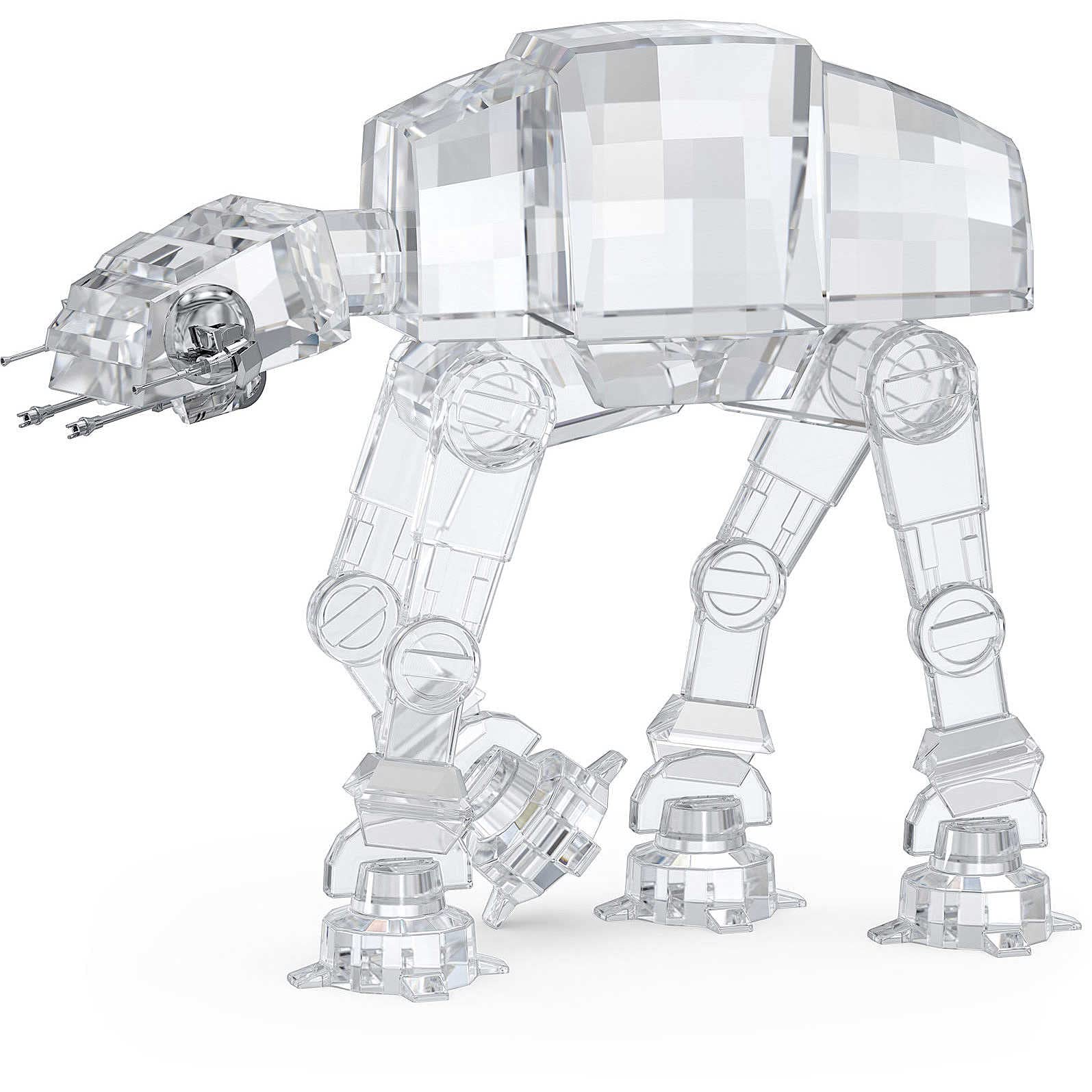 Swarovski Star Wars At-At Walker Figurine Clear White Crystal, From The Star Wars Collection