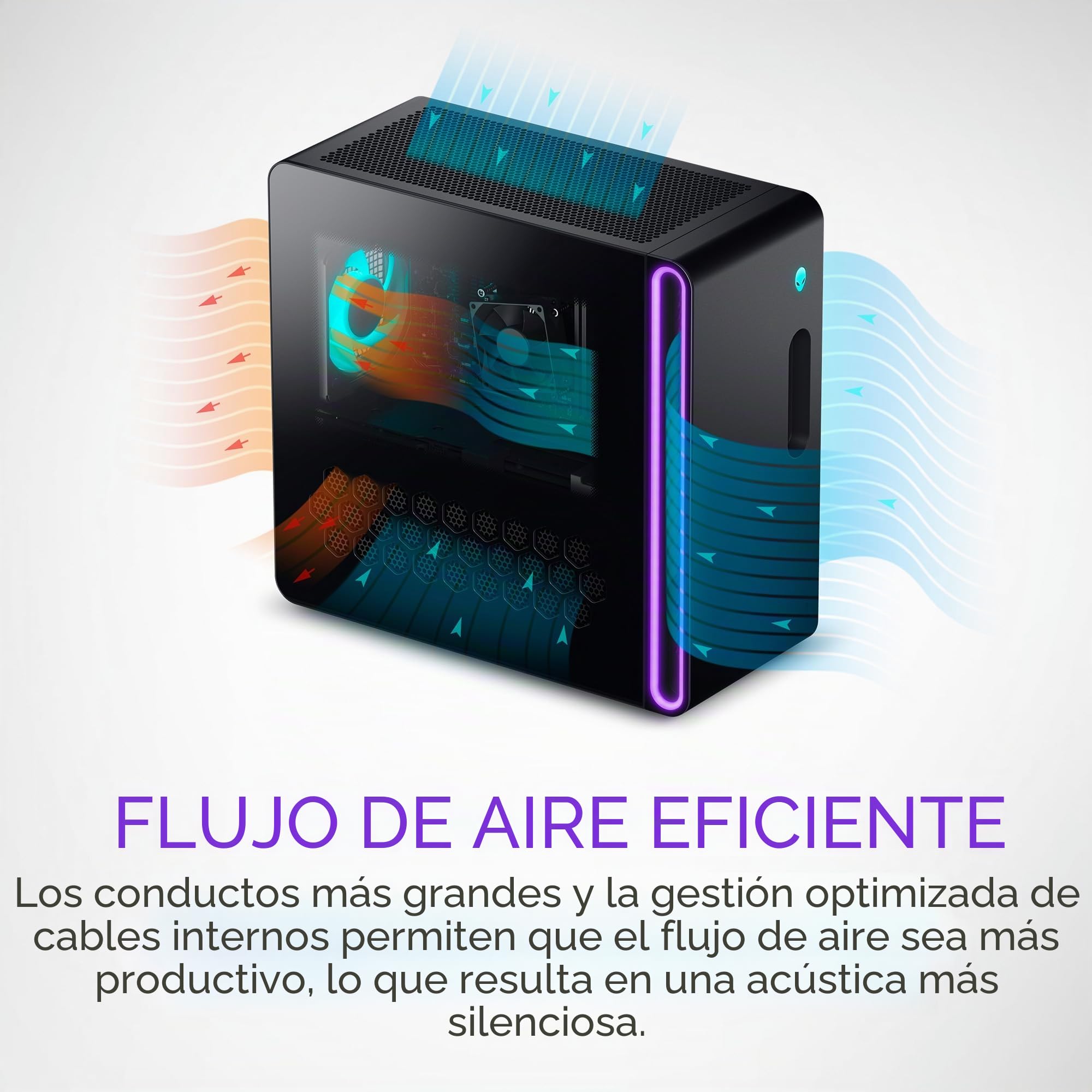 Alienware Aurora R16 Gaming Desktop - Intel Core i7 14700F, 32GB DDR5 RAM, 1TB SSD, NVIDIA GeForce RTX 4070 Super 12GB GDDR6X Graphics, Windows 11 Home, 1 año de Servicio en el Sitio/en casa, Negro